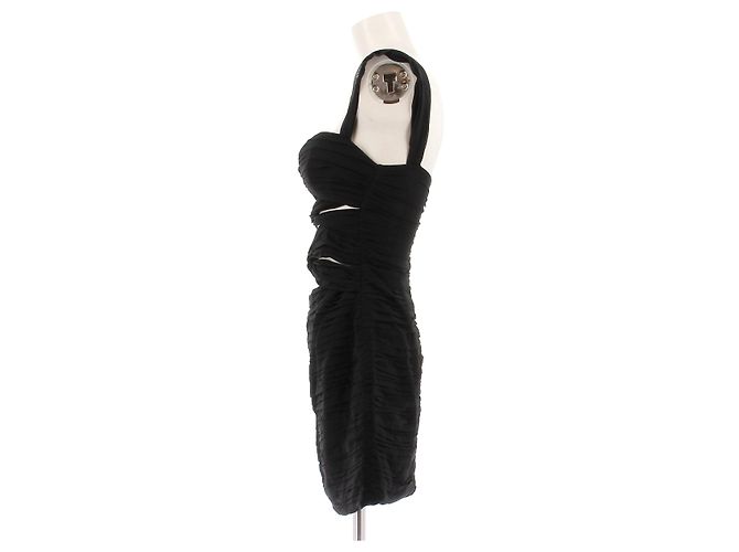 Vestido Magda Butrym de seda negra sin mangas Negro - vista 4