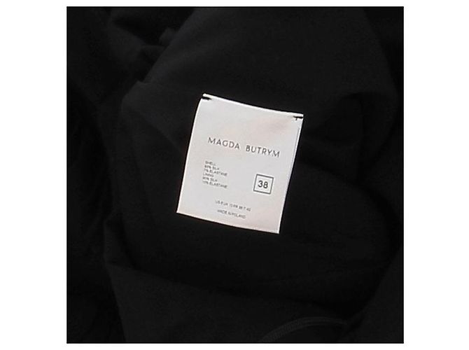 Vestido Magda Butrym de seda negra sin mangas Negro - vista 6
