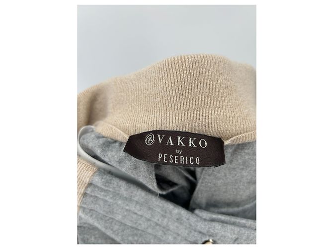 Autre Marque Calça de moletom cinza e bege em lã - vista 3