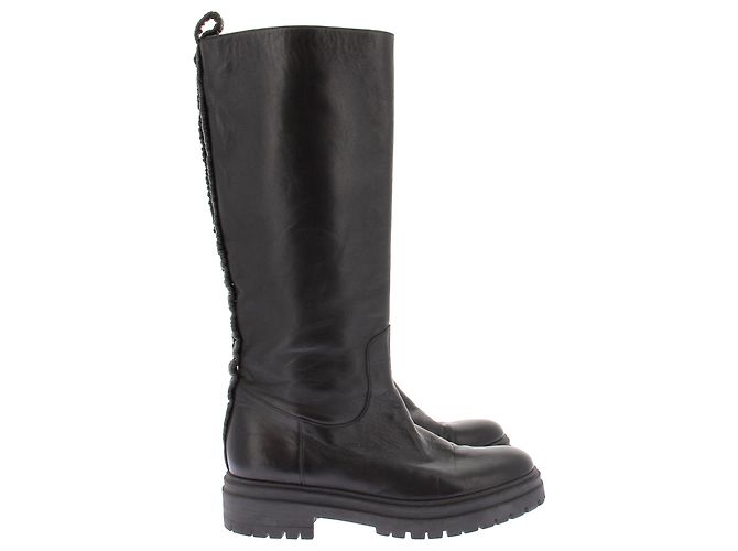 Autre Marque Botas altas de cuero negro ELLEME - vista 2