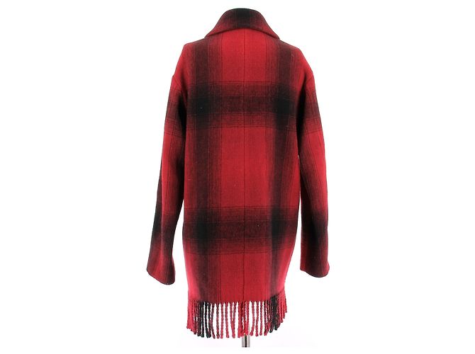 T By Alexander Wang Rot karierte Wolljacke - Ansicht 2