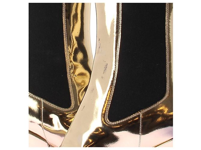 Prada Botas pretas e douradas Dourado - vista 9
