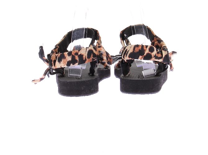 Autre Marque Schwarze und Leoparden-Sandalen - Ansicht 5