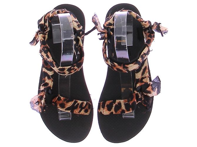 Autre Marque Schwarze und Leoparden-Sandalen - Ansicht 6