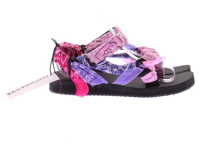 Autre Marque Sandali neri e rosa bandana - vista 2