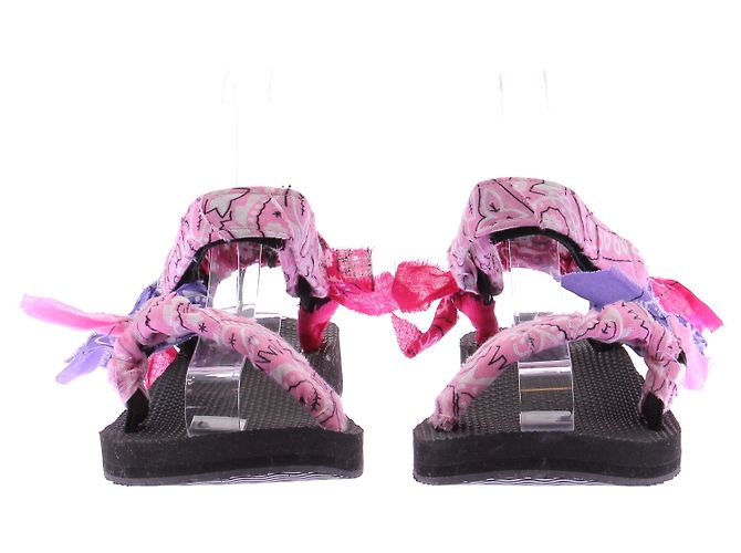 Autre Marque Sandali neri e rosa bandana - vista 4