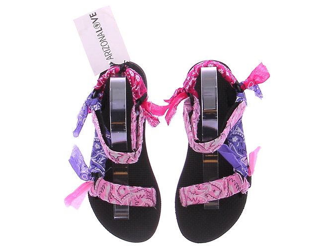 Autre Marque Sandali neri e rosa bandana - vista 6