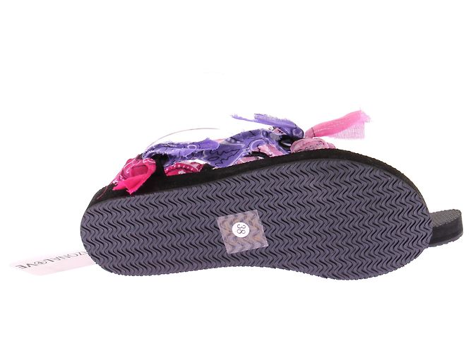 Autre Marque Sandali neri e rosa bandana - vista 7