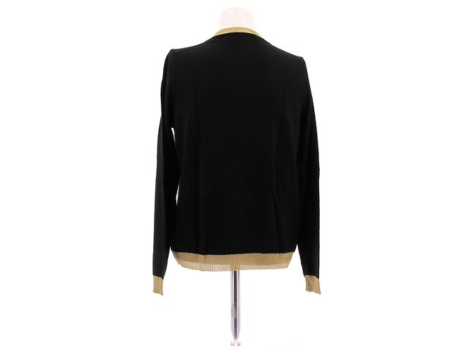 Gucci Schwarze und goldene Cashmere-Cardigan - Ansicht 2
