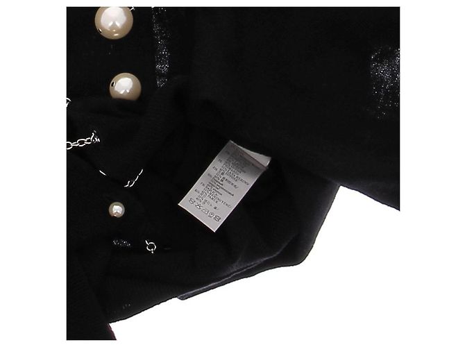 Preen By Thornton Bregazzi Schwarzer Cardigan mit Perlenverschluss aus Wolle - Ansicht 5
