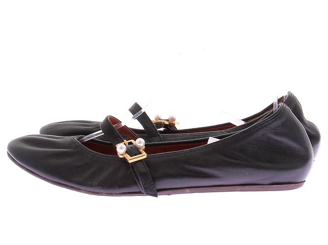 Lanvin Bailarinas de cuero negras Negro - vista 3