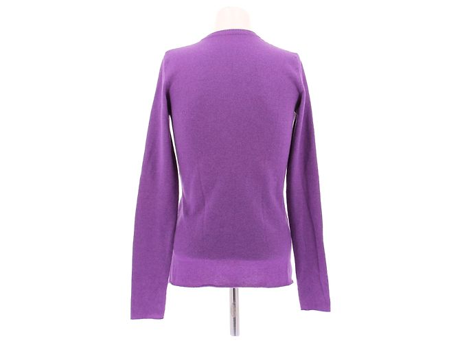 Autre Marque Cardigan violet en cachemire - vue 2