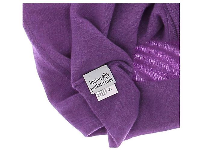 Autre Marque Cardigan violet en cachemire - vue 5