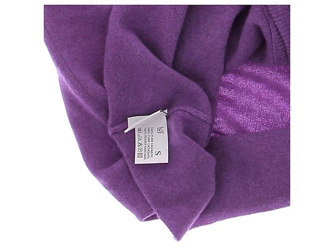 Autre Marque Cardigan violet en cachemire - vue 6