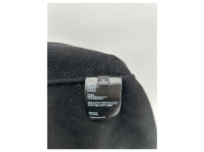 Cappotto in lana nero Totême - vista 7