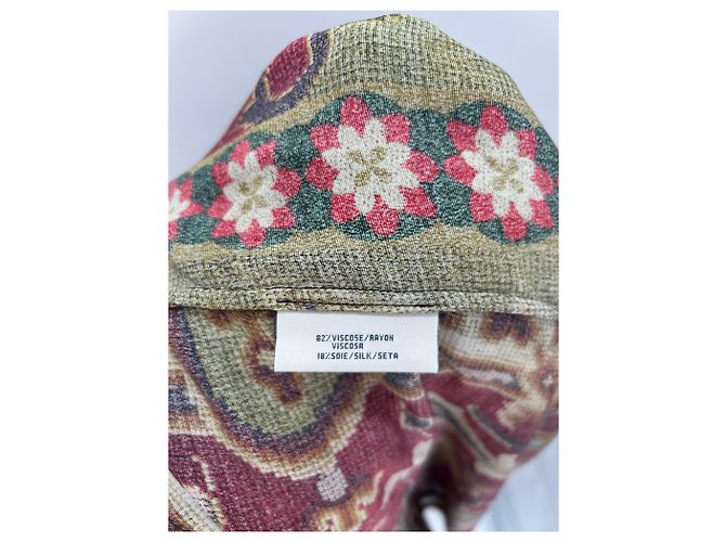 Pierre Louis Mascia Bata de terciopelo estampada Caqui - vista 5