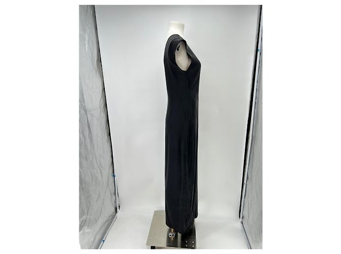 Autre Marque Vestido negro con espalda asimétrica - vista 3