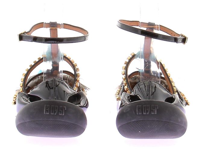 Autre Marque Ballerine verniciate nere con strass Nero - vista 5