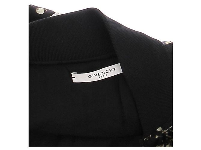 Givenchy Blouson noir fleurs blanches Black - view 5