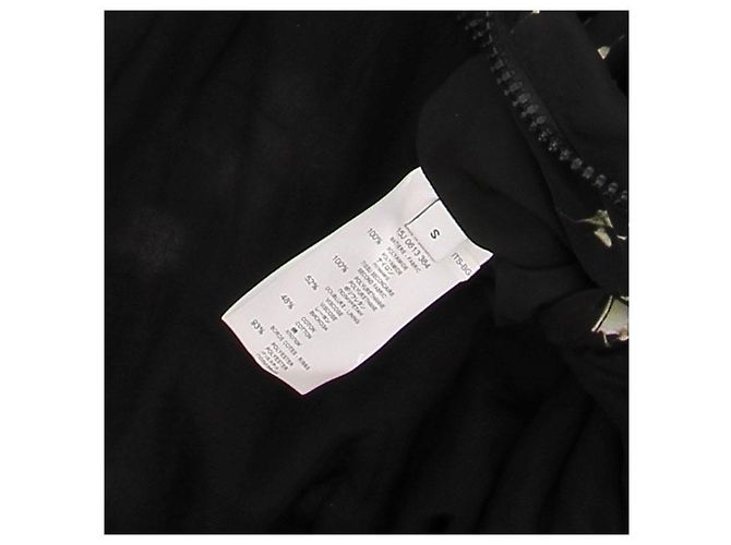 Givenchy Blouson noir fleurs blanches Black - view 6