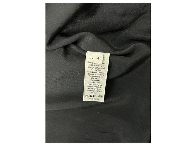 Khaite Kurze schwarze Lederjacke - Ansicht 6