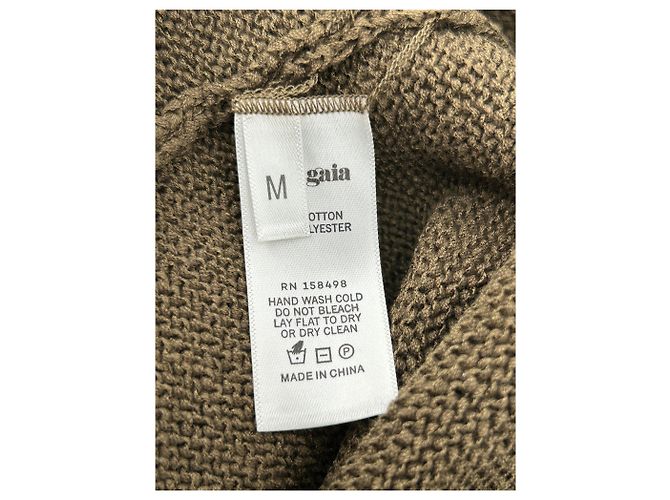 Vestido de algodón caqui Cult Gaia M - vista 7