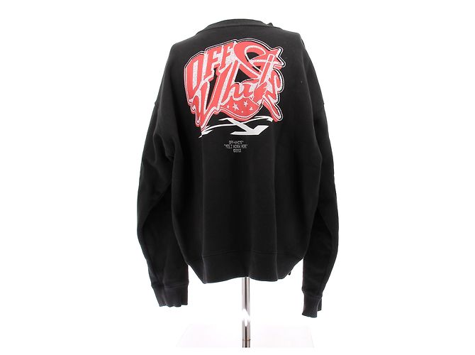 Off White Sweatshirt schwarz Baumwolle XL - Ansicht 2