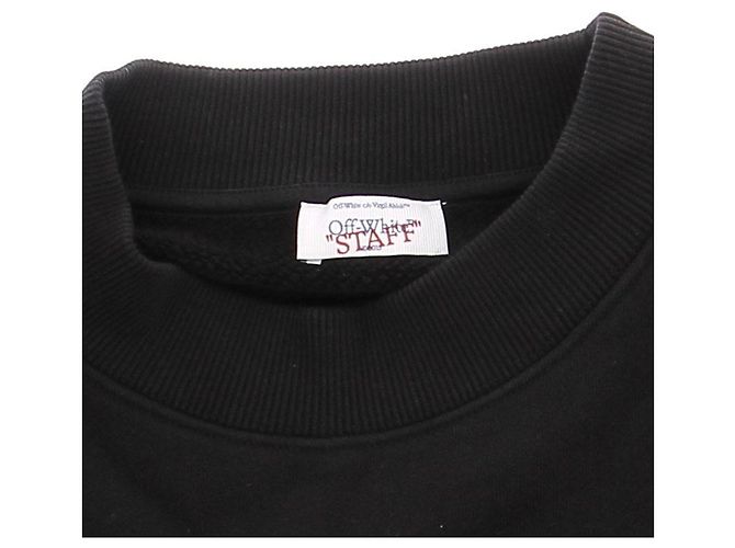 Off White Sweatshirt schwarz Baumwolle XL - Ansicht 5