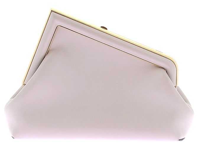 Borsa in pelle "Fendi First" Bianco - vista 2