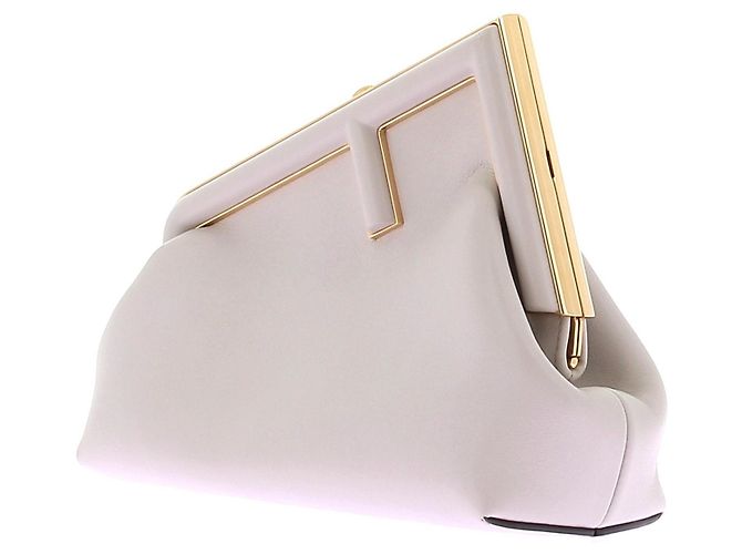 Borsa in pelle "Fendi First" Bianco - vista 5