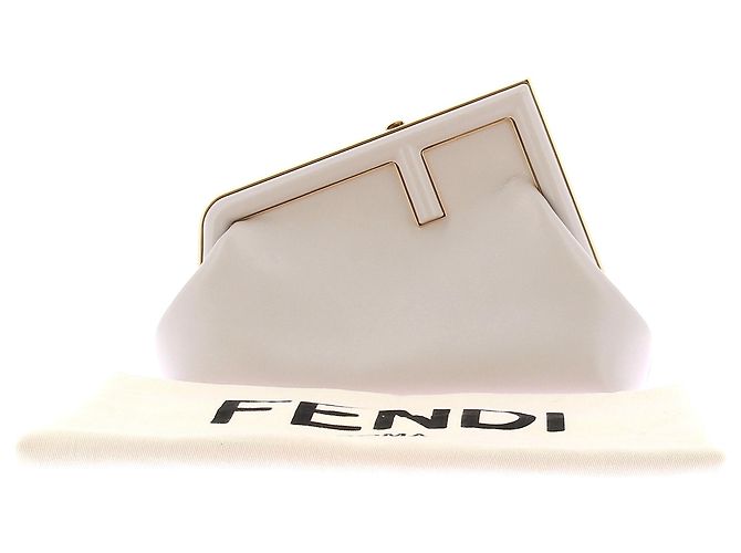 Borsa in pelle "Fendi First" Bianco - vista 8