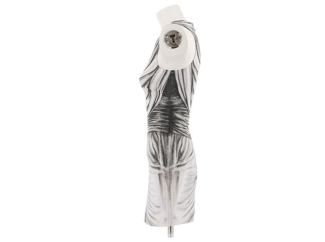Balmain Vestido de strass con estampado Gris antracita - vista 4