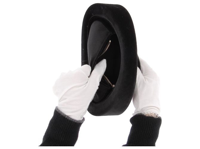 Leslie Amon Borsa nera in velluto "Click Clack" Nero - vista 7
