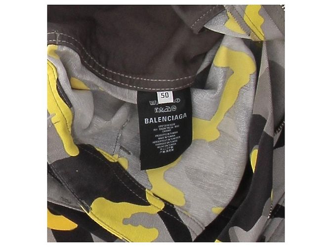 Balenciaga Pantaloni camouflage grigi e gialli Grigio - vista 5
