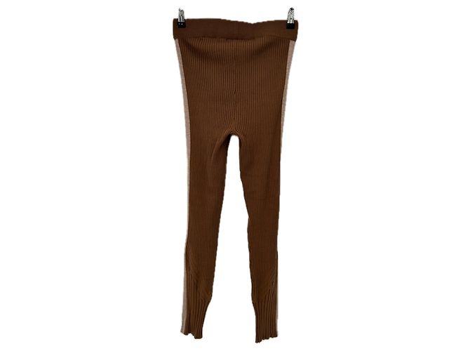 Autre Marque Leggings de canalé marrón Castaño - vista 2