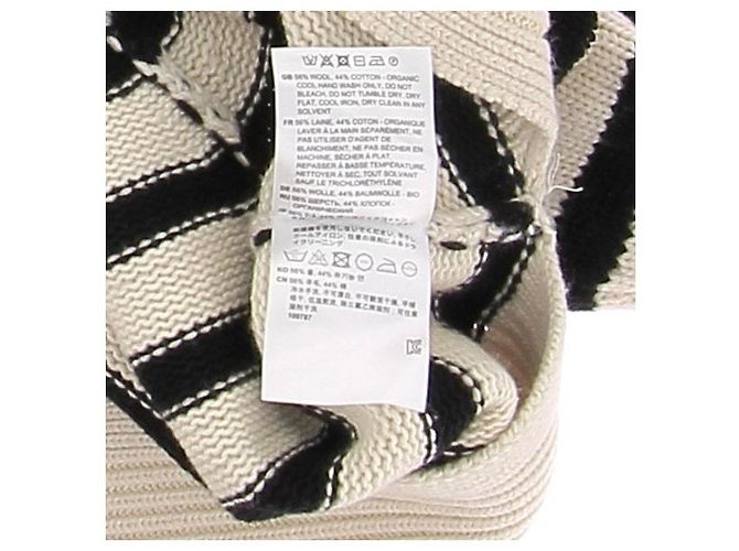 Totême Suéter de rayas con cuello alto Beige - vista 6