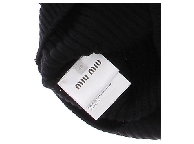 Miu Miu Schwarze Strickjacke mit blauen Blumen - Ansicht 7