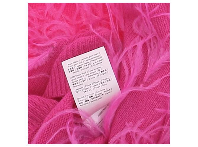Valentino Garavani Rosa Pullover mit Federn aus Wolle Pink - Ansicht 6