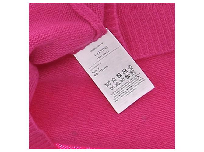 Valentino Garavani Rosa Pullover mit Federn aus Wolle Pink - Ansicht 7