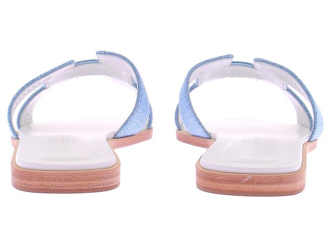 Hermès Sandali "Oran" in denim Blu - vista 5