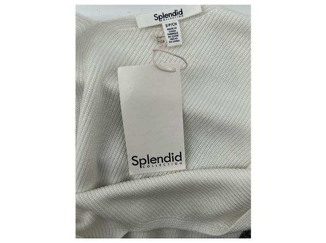 Autre Marque SPLENDID Weißes Tanktop aus Viskose - Ansicht 6