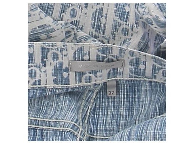 Pantaloni in denim blu con monogramma Christian Dior - vista 3