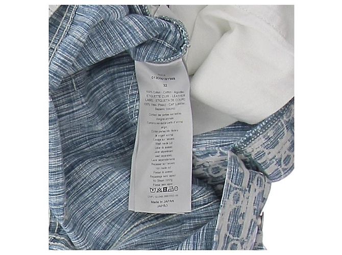 Pantaloni in denim blu con monogramma Christian Dior - vista 4