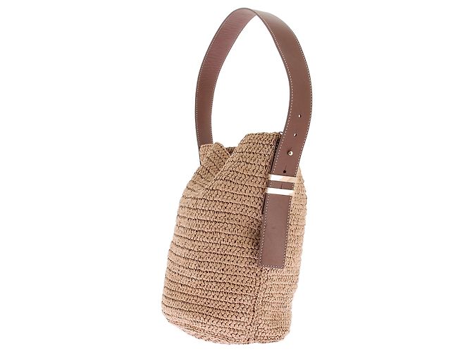 J.Crew Borsa Secchiello "Palma" in paglia - vista 5