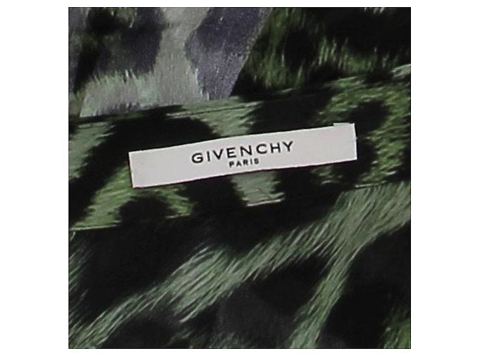 Givenchy Blusa in seta leopardata Verde - vista 6