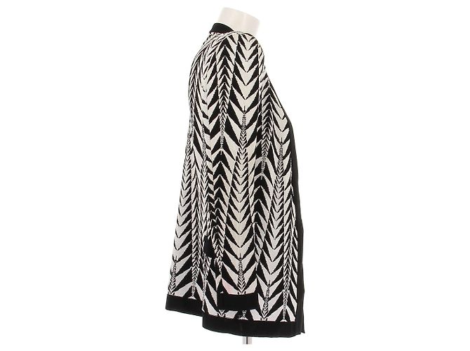 Balmain Strickjacke mit schwarz weißem Print - Ansicht 3