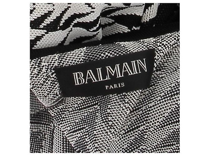 Balmain Strickjacke mit schwarz weißem Print - Ansicht 7