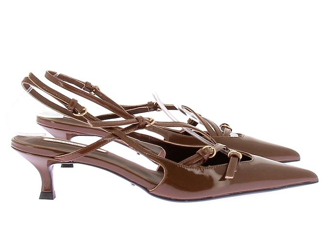 Autre Marque Lackleder Slingback Braun - Ansicht 2