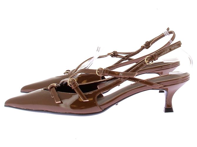 Autre Marque Lackleder Slingback Braun - Ansicht 3