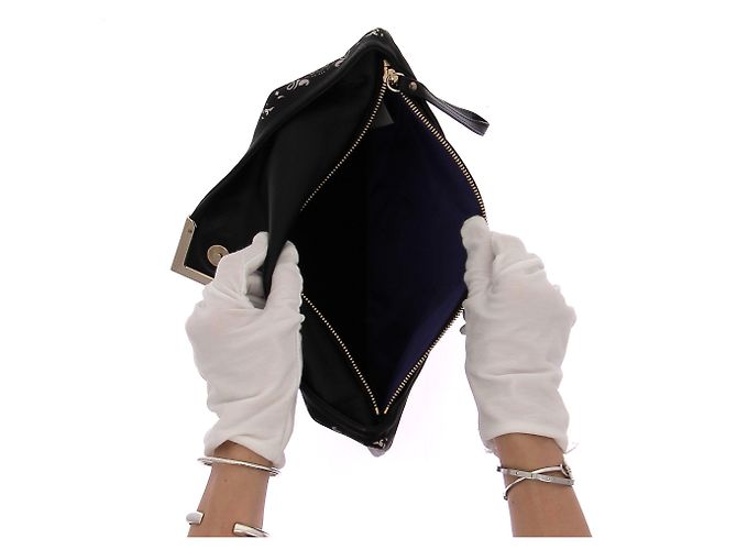 Pochette a busta Etro stampa bandana nera Nero - vista 7